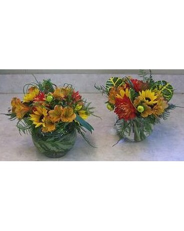Autumn Bubble Bowl Arrangement