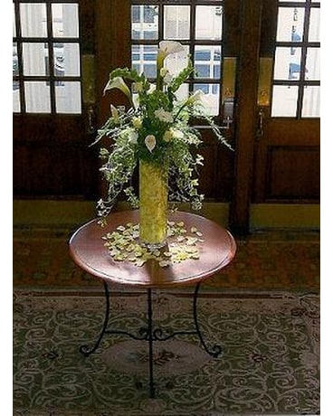 White Cylinder Centerpiece