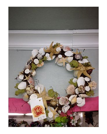 Ocean Beach Shell Wreath