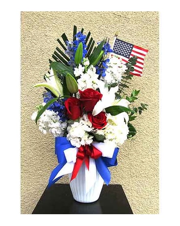 Patriotic Blooms Flower Arrangement