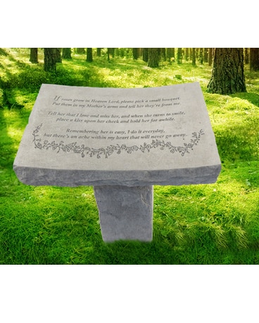 Garden Memorial Saddle Bench