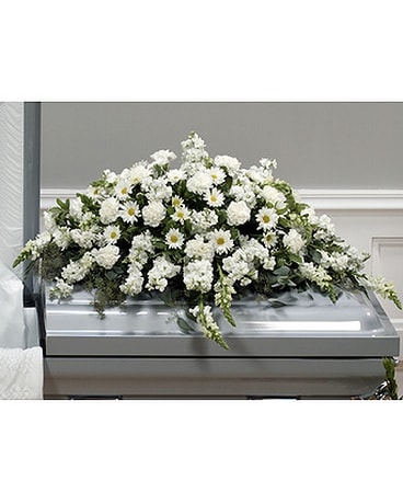 White Casket Cover