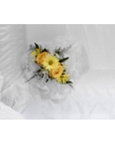 Yellow Floral Heart Pillow (Metro-Detroit Only)