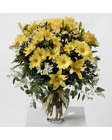 Yellow & White Vase Arrangement (Metro-Detroit Onl