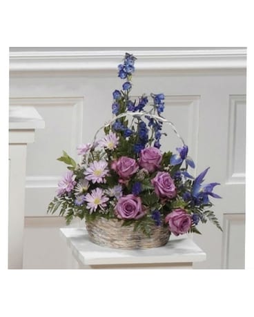 Purple & Lavender Sympathy Basket (Metro-Detroit A