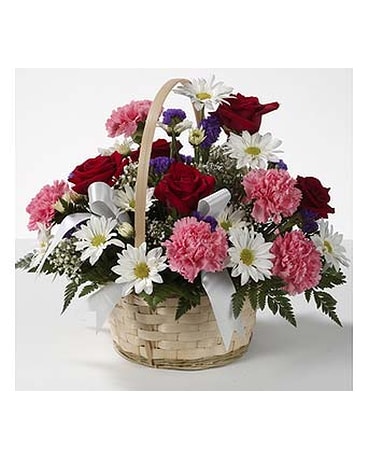 Roses & Ribbons Sympathy Basket