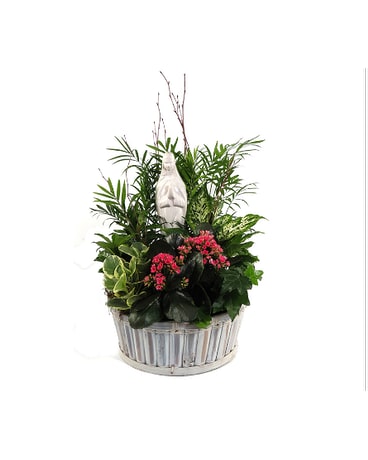 Euro Garden with Madonna Flower Arrangement