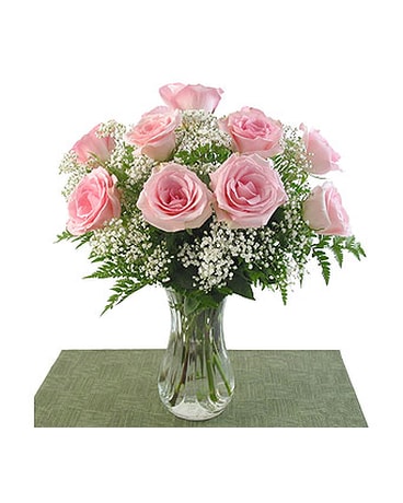 Pink Roses Vased