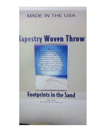 Throw Blanket  Footprints in the Sand