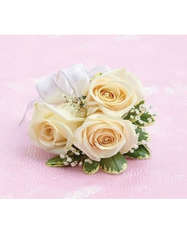 Small White Rose Corsage