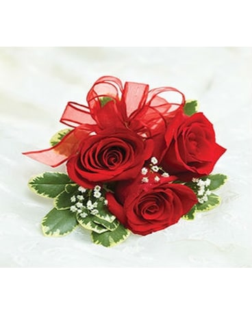 Small Red Spray Rose Corsage