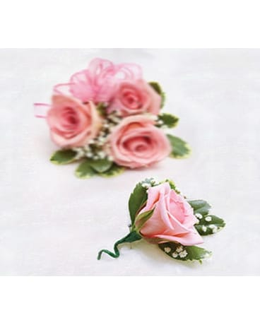 Pink Spray Rose Boutonniere