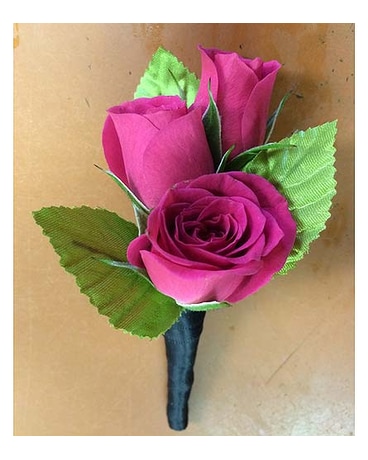 Hot pink Boutonniere