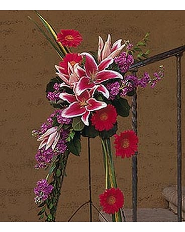 Stargazer Lily and Gerbera Spray