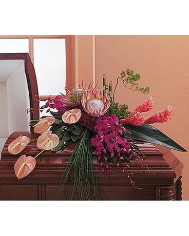 Tropical Paradise Casket Spray In Campbell Ca Citti S Florists