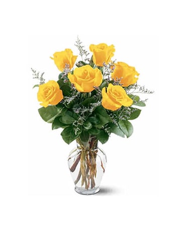 Half Dozen Yellow Roses