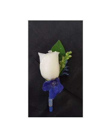 Beautiful Blue Boutonniere