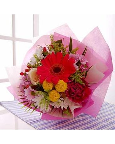 Mixed wrapped flowers