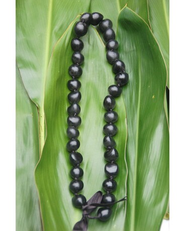Black Kukui nuts Necklace