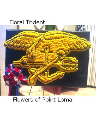 Navy Seal Trident Flower Arrangement