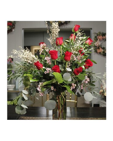Nance's Exclusive High-Design Dozen Roses Bouquet