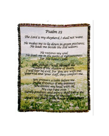 Psalm 23 Woven Throw
