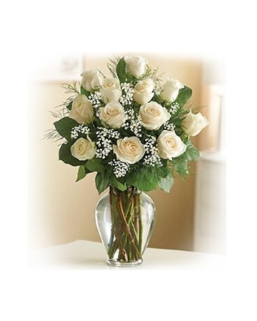 Elegance (White) Long Stem Roses