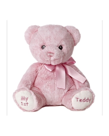 baby girl first teddy bear