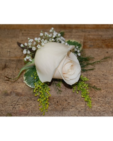 Cream Rose Boutonniere