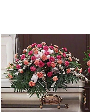 Delicate Pink Casket Spray
