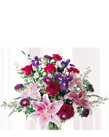 Pinks and Purples with Strgazers Bouquet
