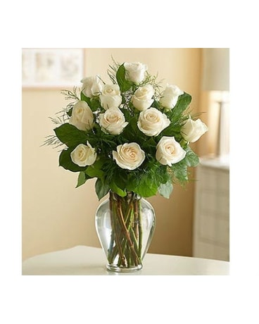 Dozen White Roses