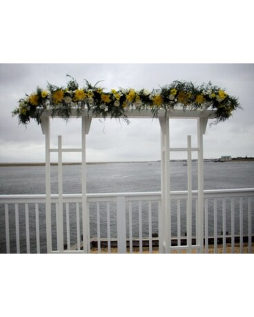 White Wood Arbor at Yacht Club