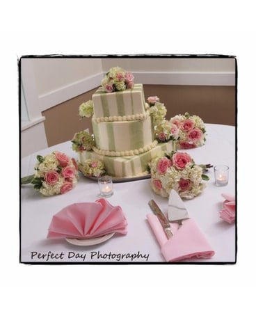 Green, Cream & Pink