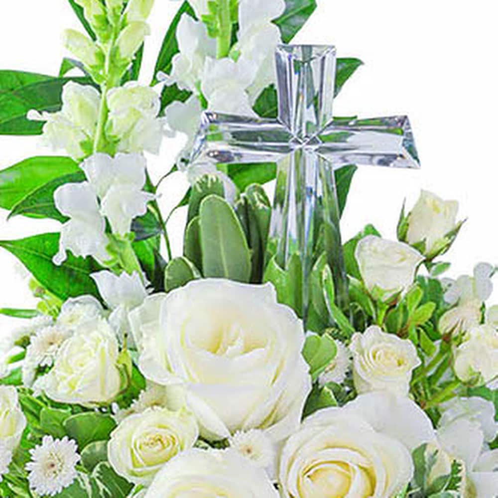 Divine Love with Crystal Cross Keepsake in South Hadley MA