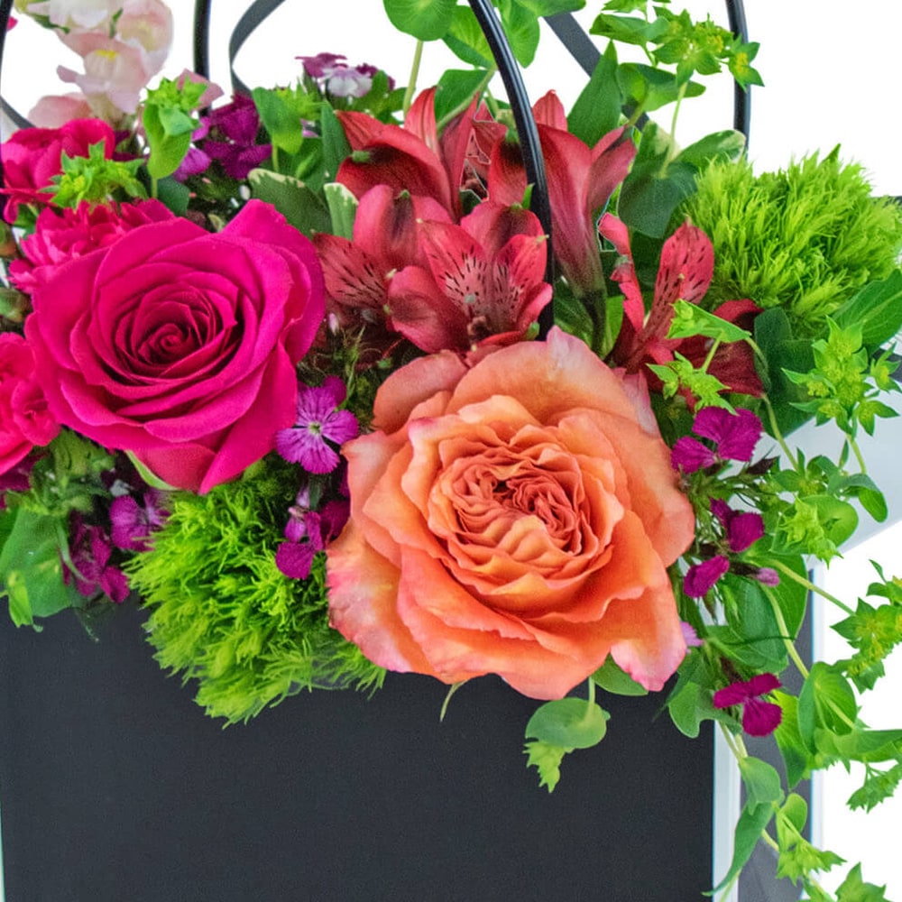 Bright and Bold Blooming Tote in Abington MA - Hutcheon's Florist