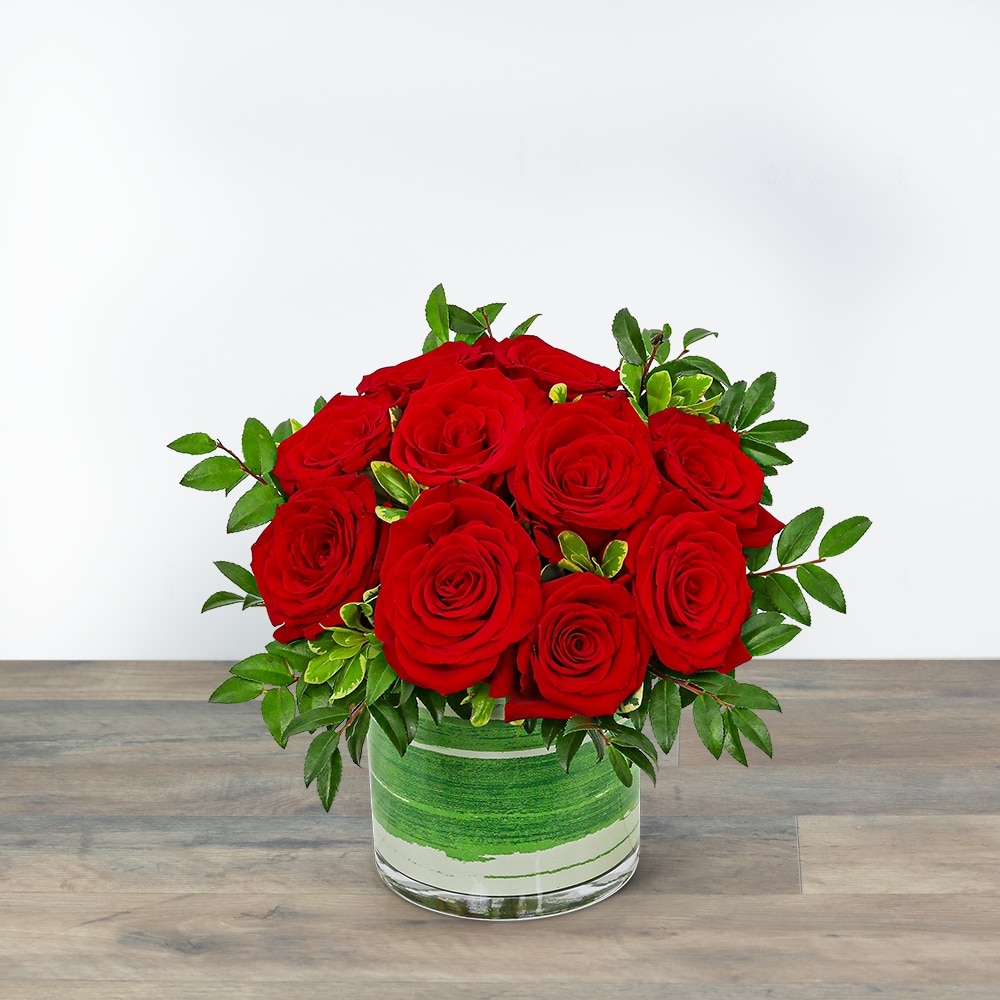 One Dozen Rosy Posy Red Roses in Dayton OH - Furst The Florist