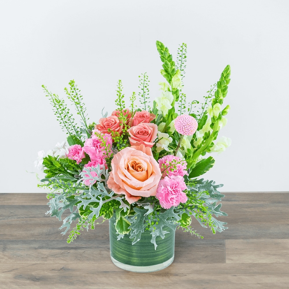 Rosy Coral Romance in Martinsburg WV - Jordan & Hess Co. Flowers