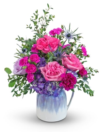 Springtime Magenta Flower Arrangement