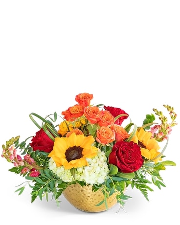 Vintage Gold Savannah Flower Arrangement