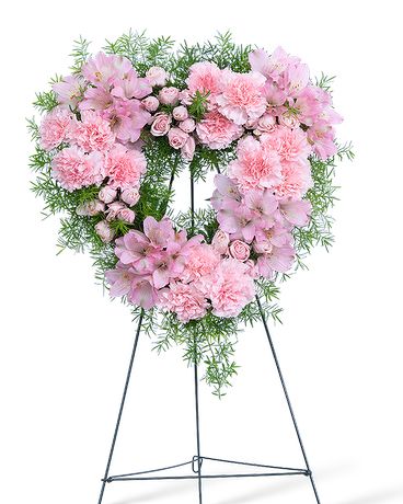 Forever Adored Standing Heart Funeral Arrangement