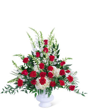 Serene Sanctuary Urn Funeral Arrangement