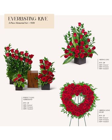 Everlasting Love Memorial Set Funeral Arrangement