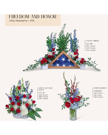 Freedom and Honor Memorial Set Funeral Arrangement