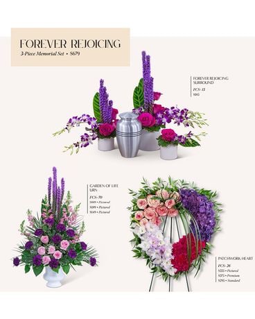 Forever Rejoicing Memorial Set Funeral Arrangement