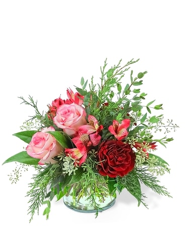 Grande Winter Greens and Berry Floral Design CR1588 : Floral Home