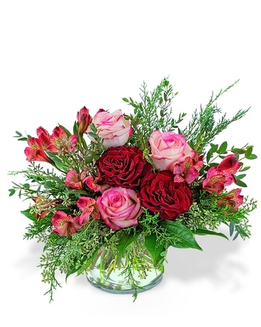 Cranberry Rose Flower Arrangement