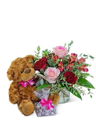 Velvet Gift Ensemble Flower Arrangement