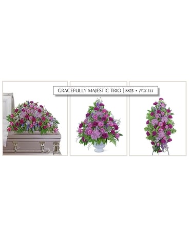 Gracefully Majestic Trio Flower Arrangement