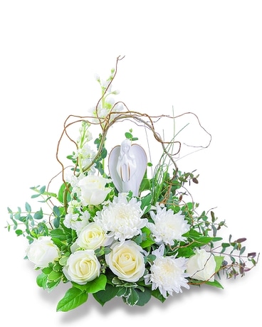 Safe Haven Angel Keepsake Flower Arrangement